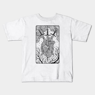 Tarot card - Three Of Swords Kids T-Shirt